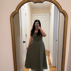 Summer Olive Green Maxi Dress